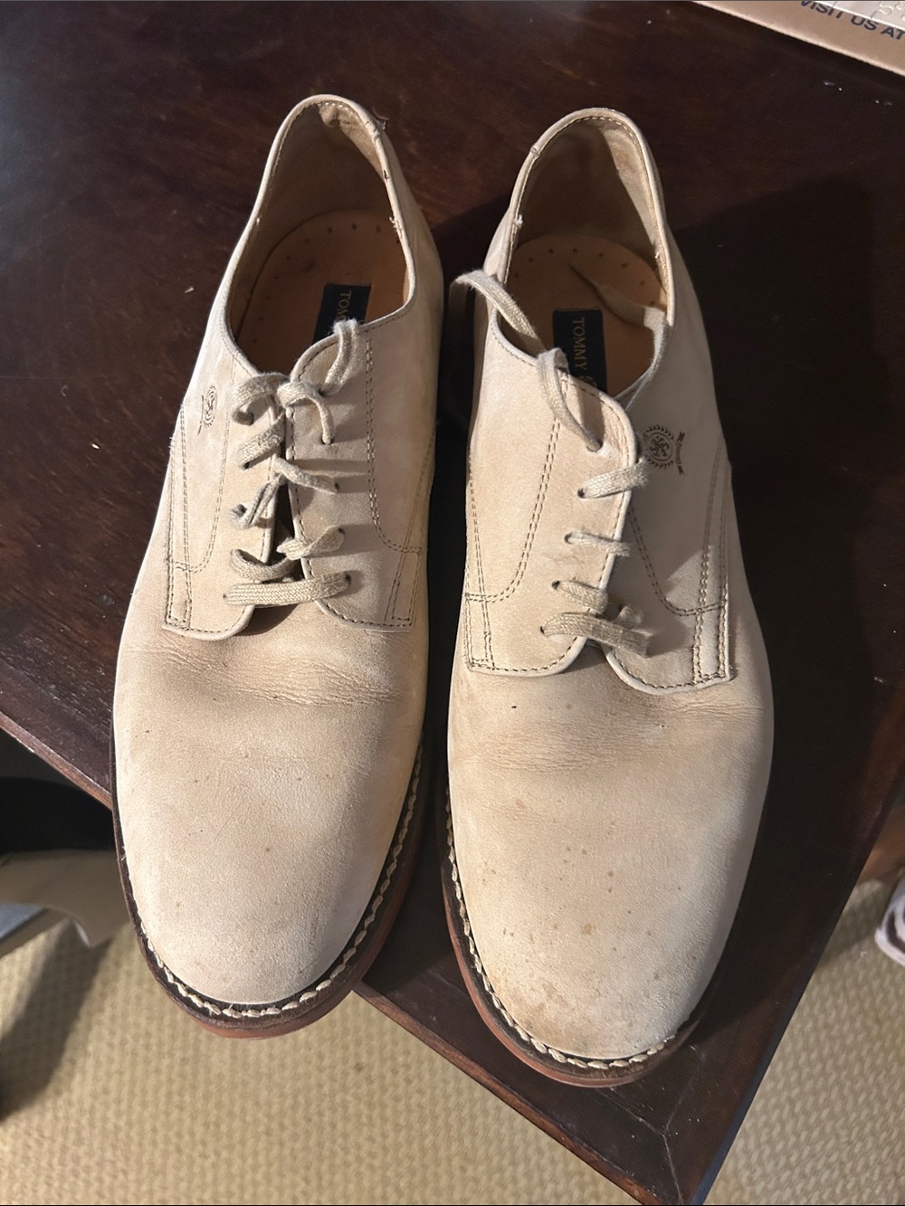 Tommy Hilfiger Men's Beige Suede Derby Shoes